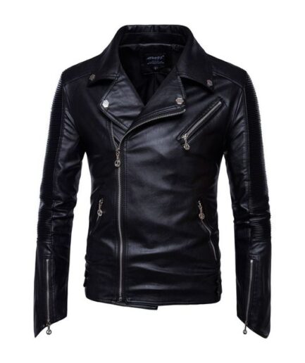 Fashion Men Zipper Design PU Jacket