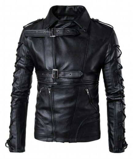 Mens drawstring slim fit Fashion Jacket