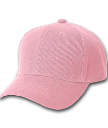 Deals Cube Plain Baseball Cap/Hat Velcro Adjustable Pink