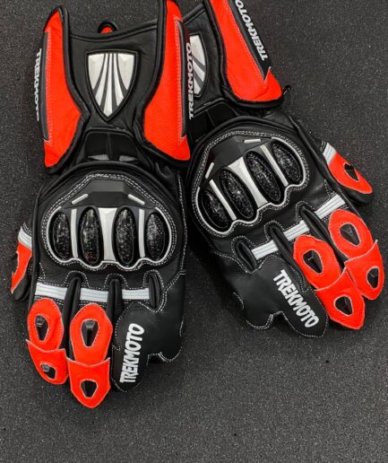 TML Leather Race Gloves - Red